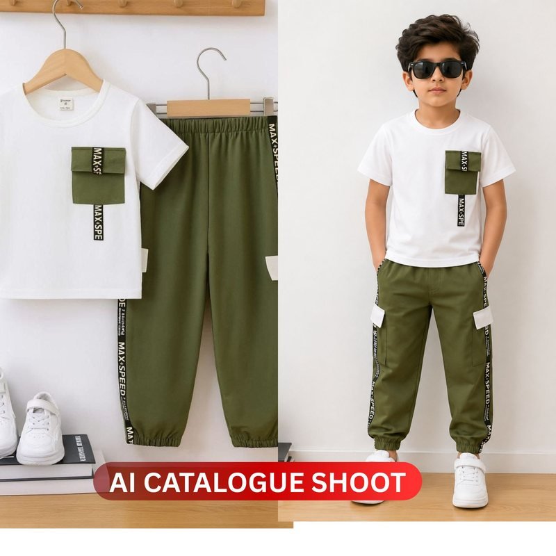 AI-generated apparel catalogue shoot